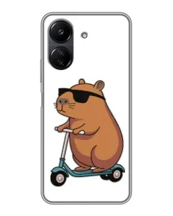Чехол для Xiaomi POCO C65 с картинкой «Капибара на самокате» Чехол для Xiaomi POCO C65 с картинкой «Капибара на самокате»