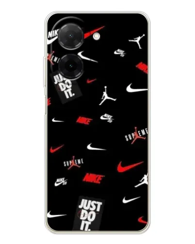 Чехол для Xiaomi Poco C71 с картинкой «Nike Mix Pattern»