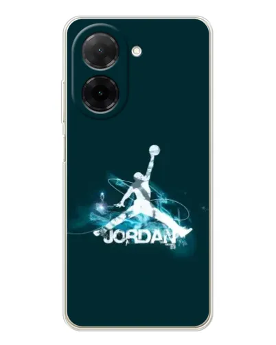 Чехол для Xiaomi Poco C71 с картинкой «Jordan Blue Fire»