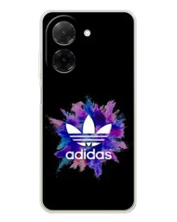 Чехол для Xiaomi Poco C71 с картинкой «Взрыв красок Adidas»