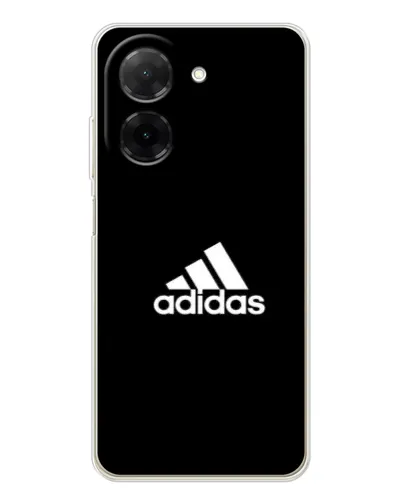 Чехол для Xiaomi Poco C71 с картинкой «Черная классика Adidas»