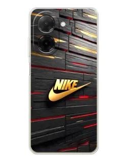 Чохол для Xiaomi Poco C71 з картинкою «Золотий Nike на металі»