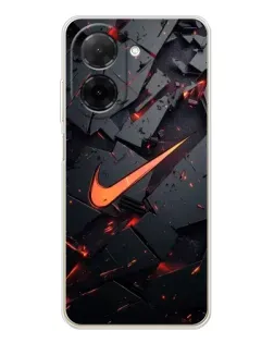 Чохол для Xiaomi Poco C71 з картинкою «Nike — ефект розломів»