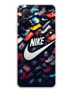 Чохол для Xiaomi Poco C71 з картинкою «Колекція кросівок Nike»