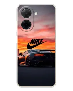 Чохол для Xiaomi Poco C71 з картинкою «Nike та суперкар»