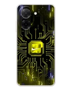 Чохол для Xiaomi Poco C71 з картинкою «Nike — золота іскра»