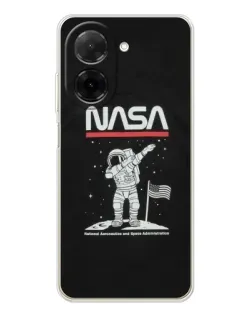 Чохол для Xiaomi Poco C71 з картинкою «NASA — крокуємо по Місяцю» Чохол для Xiaomi Poco C71 з картинкою «NASA — крокуємо по Місяцю»