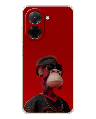 Чехол для Xiaomi Poco C71 с картинкой «Bored Ape в красном» Чехол для Xiaomi Poco C71 с картинкой «Bored Ape в красном»