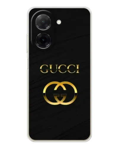 Чохол для Xiaomi Poco C71 з картинкою «Золотий логотип Gucci»