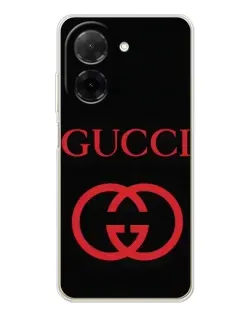 Чохол для Xiaomi Poco C71 з картинкою «Gucci — червоний логотип»
