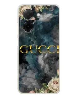 Чохол для Xiaomi Poco C71 з картинкою «Абстрактні квіти Gucci»