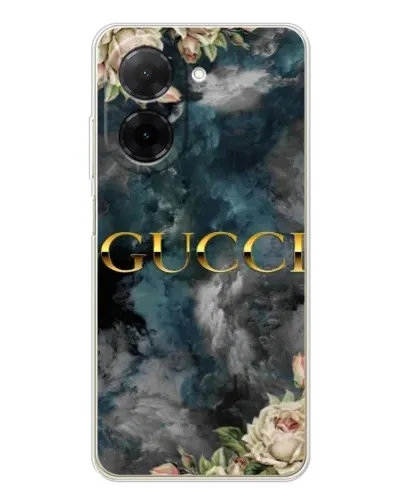 Чохол для Xiaomi Poco C71 з картинкою «Абстрактні квіти Gucci»