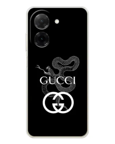 Чохол для Xiaomi Poco C71 з картинкою «Gucci — срібна змія»