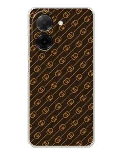 Чохол для Xiaomi Poco C71 з картинкою «Gucci — золоті діагоналі»
