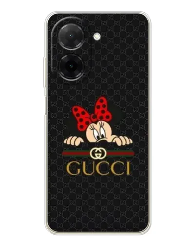 Чохол для Xiaomi Poco C71 з картинкою «Мінні Маус Gucci — чорний»