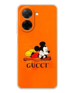 Чохол для Xiaomi Poco C71 з картинкою «Міккі Маус Gucci — помаранч»