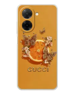 Чохол для Xiaomi Poco C71 з картинкою «Gucci — золоті метелики»