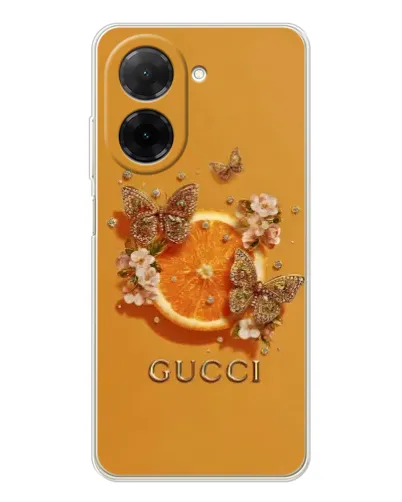Чехол для Xiaomi Poco C71 с картинкой «Gucci — золотые бабочки» Чехол для Xiaomi Poco C71 с картинкой «Gucci — золотые бабочки»