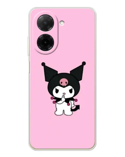 Чехол для Xiaomi Poco C71 с картинкой «Kuromi — розовая нежность»