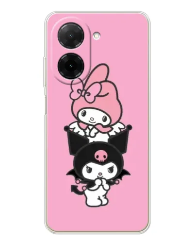Чехол для Xiaomi Poco C71 с картинкой «My Melody и Kuromi»