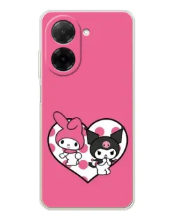 Чехол для Xiaomi Poco C71 с картинкой «Kuromi и My Melody» Чехол для Xiaomi Poco C71 с картинкой «Kuromi и My Melody»