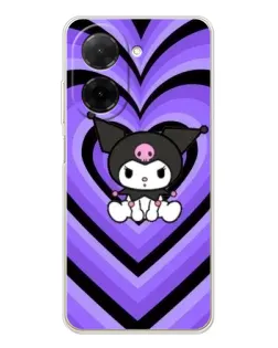 Чехол для Xiaomi Poco C71 с картинкой «Kuromi и фиолетовые сердца» Чехол для Xiaomi Poco C71 с картинкой «Kuromi и фиолетовые сердца»