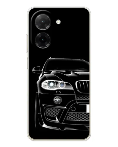 Чехол для Xiaomi Poco C71 с картинкой «Темный силуэт BMW»
