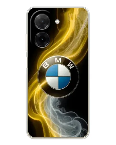 Чехол для Xiaomi Poco C71 с картинкой «Золотистый дым BMW»