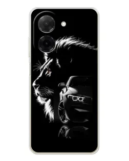 Чохол для Xiaomi Poco C71 з картинкою «BMW та лев» Чохол для Xiaomi Poco C71 з картинкою «BMW та лев»