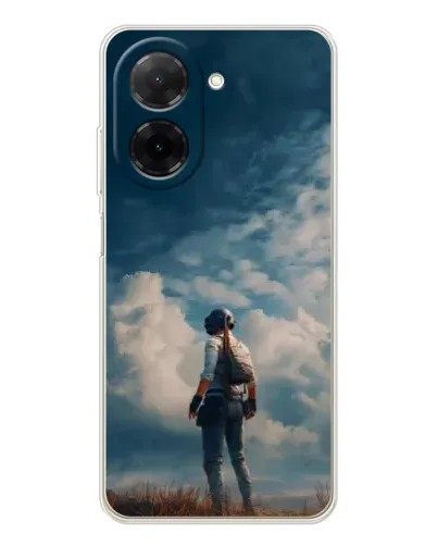 Чехол для Xiaomi Poco C71 с картинкой «Герой PUBG на скале» Чехол для Xiaomi Poco C71 с картинкой «Герой PUBG на скале»