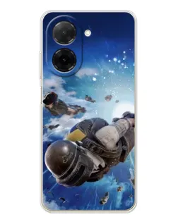 Чехол для Xiaomi Poco C71 с картинкой «Десант PUBG — прыжок» Чехол для Xiaomi Poco C71 с картинкой «Десант PUBG — прыжок»