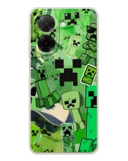 Чохол для Xiaomi Poco C71 з картинкою «Кріпери Minecraft»