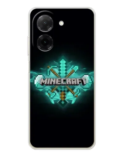 Чохол для Xiaomi Poco C71 з картинкою «Minecraft Diamond лого» Чохол для Xiaomi Poco C71 з картинкою «Minecraft Diamond лого»