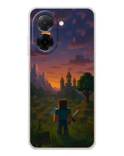 Чохол для Xiaomi Poco C71 з картинкою «Стів біля вежі» Чохол для Xiaomi Poco C71 з картинкою «Стів біля вежі»