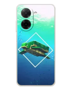 Чохол для Xiaomi Poco C71 з картинкою «Черепаха Minecraft»