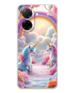 Чехол для Xiaomi Poco C71 с картинкой «Радуга и единороги» Чехол для Xiaomi Poco C71 с картинкой «Радуга и единороги»