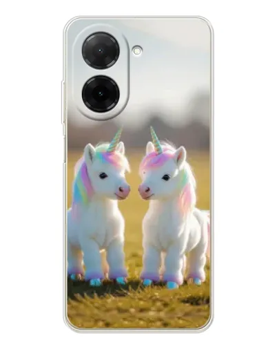 Чехол для Xiaomi Poco C71 с картинкой «Пара единорогов» Чехол для Xiaomi Poco C71 с картинкой «Пара единорогов»