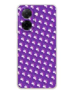 Чехол для Xiaomi Poco C71 с картинкой «Единороги на фиолетовом»
