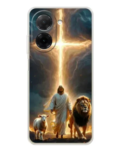 Чехол для Xiaomi Poco C71 с картинкой «Лев Иуды и Свет» Чехол для Xiaomi Poco C71 с картинкой «Лев Иуды и Свет»