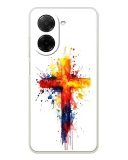 Чехол для Xiaomi Poco C71 с картинкой «Акварельный крест»