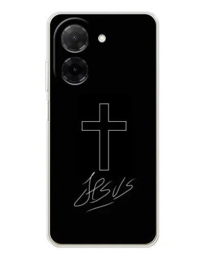 Чехол для Xiaomi Poco C71 с картинкой «Графический крест Jesus» Чехол для Xiaomi Poco C71 с картинкой «Графический крест Jesus»