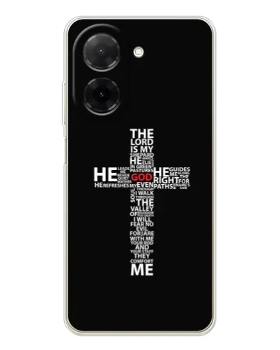 Чехол для Xiaomi Poco C71 с картинкой «Текстовый крест» Чехол для Xiaomi Poco C71 с картинкой «Текстовый крест»