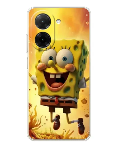 Чохол для Xiaomi Poco C71 з картинкою «Губка Боб стрибає» Чохол для Xiaomi Poco C71 з картинкою «Губка Боб стрибає»