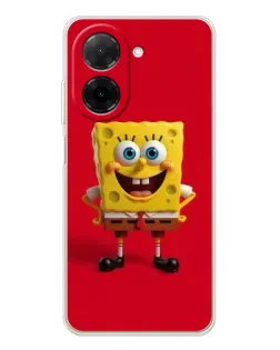 Чехол для Xiaomi Poco C71 с картинкой «Спанч Боб на красном» Чехол для Xiaomi Poco C71 с картинкой «Спанч Боб на красном»