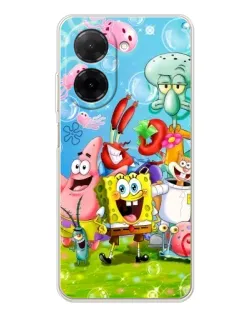 Чехол для Xiaomi Poco C71 с картинкой «Губка Боб и друзья» Чехол для Xiaomi Poco C71 с картинкой «Губка Боб и друзья»