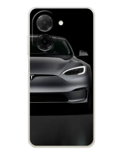 Чехол для Xiaomi Poco C71 с картинкой «Tesla Model S Look»
