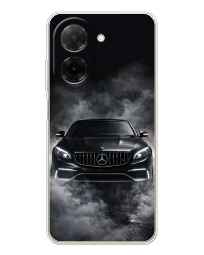 Чехол для Xiaomi Poco C71 с картинкой «Mercedes в дыму» Чехол для Xiaomi Poco C71 с картинкой «Mercedes в дыму»