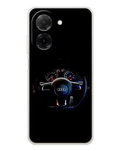 Чехол для Xiaomi Poco C71 с картинкой «Салон Audi — руль»