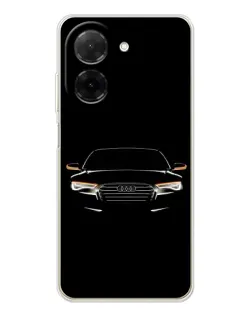 Чехол для Xiaomi Poco C71 с картинкой «Audi — ночной контур»