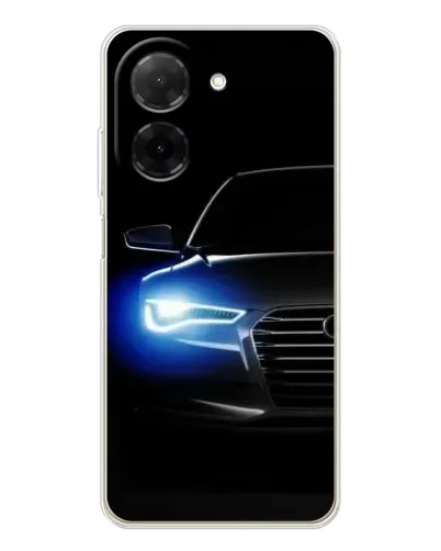 Чехол для Xiaomi Poco C71 с картинкой «Неоновый взгляд Audi»
